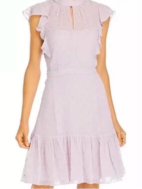 Rebecca Taylor Light Purple Flutter Sleeve Dress size 10
